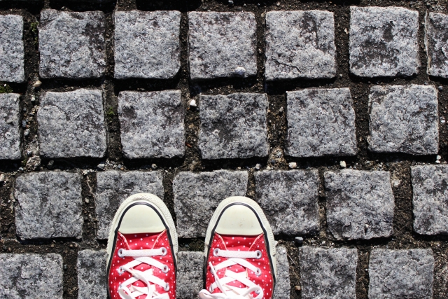 背伸びをして見える景色